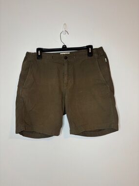 Wellen Organic Cotton Shorts Sz M Olive Chino Shorts Golf Preppy